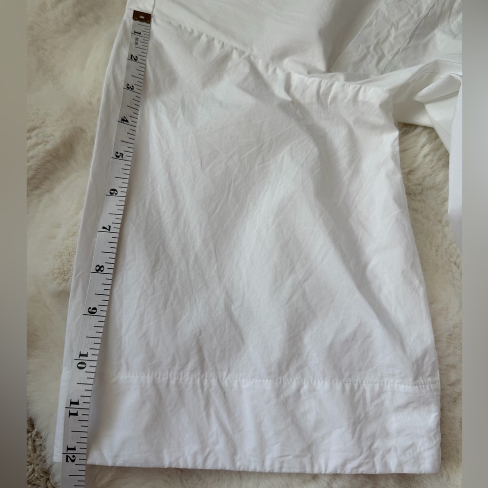 Sandro Oversized Cotton White Short Sleeve Button-Down Shirt / Tunic Size 0-S - Picture 15 of 16